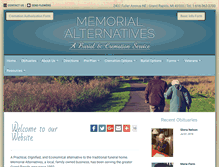 Tablet Screenshot of memorialalternatives.com